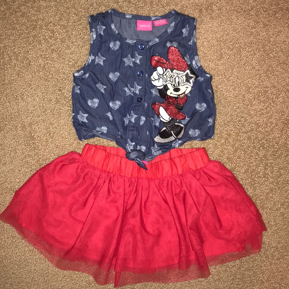 Disney Minnie Mouse Top and TuTu - 12-18 Months